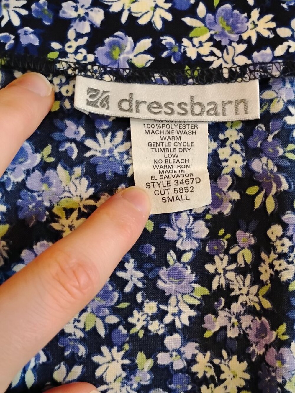 Dressbarn Purple Ditsy Floral Knee Length Wrap Skirt - Picture 7 of 7